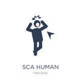 doen schrikken menselijk pictogram De in vlakke vector deed schrikken menselijk pictogram op wit vector illustratie doen schrikken menselijk pictogram De in vlakke vector deed schrikken menselijk pictogram op wit vector illustratie