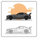 Doff la vista laterale delle automobili eccellenti royalty illustrazione gratis Doff la vista laterale delle automobili eccellenti royalty illustrazione gratis
