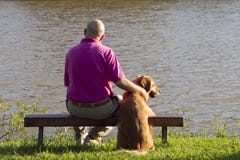Dog And Man Friends Royalty Free Stock Photography