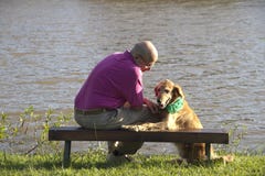 Dog And Man Friends Stock Images