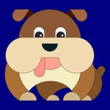 Dog in cartoon flat style royalty free illustration Dog in cartoon flat style royalty free illustration