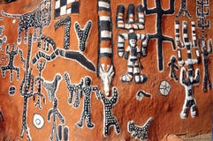 Dogon Artwork On The Side Of A Building Royalty Free Stock Images Dogon Artwork On The Side Of A Building Royalty Free Stock Images