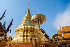 Doi Suthep Chiangmai, populär tempel i Chiangmai arkivbilder Doi Suthep Chiangmai, populär tempel i Chiangmai arkivbilder