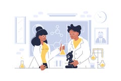 Doktoren, die am Labor arbeiten stock abbildung Doktoren, die am Labor arbeiten stock abbildung