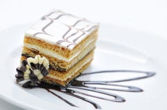 Dolce di cioccolato con cioccolato che toping sul piatto bianco, dessert dolce, pasticceria, negozio, cacao in polvere Immagine Stock Libera da Diritti Dolce di cioccolato con cioccolato che toping sul piatto bianco, dessert dolce, pasticceria, negozio, cacao in polvere Immagine Stock Libera da Diritti