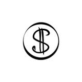 Dollar sign sketch, drawing by stock illustration Dollar sign sketch, drawing by stock illustration