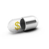 dollaren 3d inom pill framför silver royaltyfri illustrationer dollaren 3d inom pill framför silver royaltyfri illustrationer