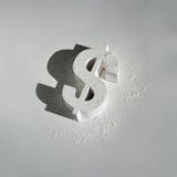 Dollaro americano nocivo su bianco fotografie stock libere da diritti Dollaro americano nocivo su bianco fotografie stock libere da diritti
