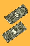 Dollars banknotes, banks and Finance royalty free illustration Dollars banknotes, banks and Finance royalty free illustration