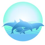Dolphin Logo Or Background Stock Images