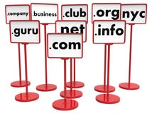 Domain Name populares, conceito do Internet imagem de stock Domain Name populares, conceito do Internet imagem de stock
