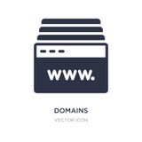 domains icon on white background. Simple element illustration from Web hosting concept vector illustration domains icon on white background. Simple element illustration from Web hosting concept vector illustration