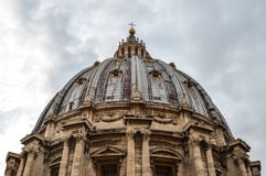 Dome of St. Peter basilica in Vatican City stock image Dome of St. Peter basilica in Vatican City stock image