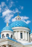 Domes Of Saint Trinity Cathedral In Petersburg Stock Images