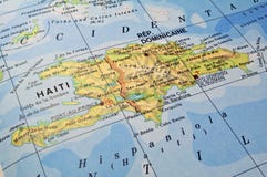 Dominican Republic, Haiti map.