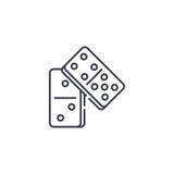 Domino linear icon concept. Domino line vector sign, symbol, illustration. royalty free illustration Domino linear icon concept. Domino line vector sign, symbol, illustration. royalty free illustration