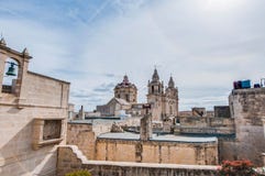 Domkyrka f?r Saint Paul ` s i Mdina, Malta arkivfoto Domkyrka f?r Saint Paul ` s i Mdina, Malta arkivfoto