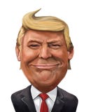 Donald Trump is smiling - Cartoon Portrait