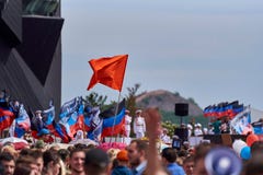 donetsk Ukraine - 9. Mai 2018 Parade zu Ehren des Sieges im Zweiten Weltkrieg stockbilder donetsk Ukraine - 9. Mai 2018 Parade zu Ehren des Sieges im Zweiten Weltkrieg stockbilder
