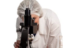 Donna che lavora alla ricerca medica fotografie stock libere da diritti Donna che lavora alla ricerca medica fotografie stock libere da diritti