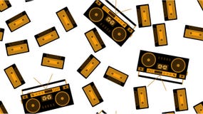 Donnez au modèle une consistance rugueuse sans couture du vieux magnétophone de vintage pour écouter les cassettes sonores 70 du illustration stock Donnez au modèle une consistance rugueuse sans couture du vieux magnétophone de vintage pour écouter les cassettes sonores 70 du illustration stock