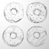 donuts θέστε σκίτσο Περιγραφή: Κάθε σχέδιο περιλαμβάνει από ένα χρώμα διανυσματική απεικόνιση donuts θέστε σκίτσο Περιγραφή: Κάθε σχέδιο περιλαμβάνει από ένα χρώμα διανυσματική απεικόνιση