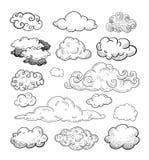 Doodle Collection of Hand Drawn Vector Clouds. stock illustration Doodle Collection of Hand Drawn Vector Clouds. stock illustration