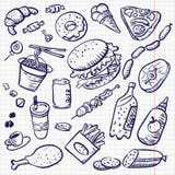 Doodle food vector illustration Doodle food vector illustration