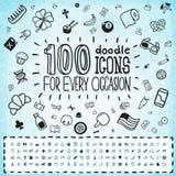 100 Doodle Icons Universal Set. 100 Vector Doodle Icons Universal Set stock illustration 100 Doodle Icons Universal Set. 100 Vector Doodle Icons Universal Set stock illustration