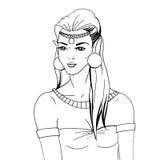 Elven Princess With Turquoise Jewelry Stock Illustration - Image: 31629364