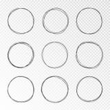 Doodle sketched circles. Hand drawn scribble isolated rings. vector illustration Doodle sketched circles. Hand drawn scribble isolated rings. vector illustration