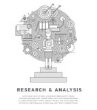 Doodle style concept of general research royalty free illustration Doodle style concept of general research royalty free illustration