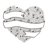 Doodle нарисованный рукой шаблон карточки конспекта валентинки влюбленности иллюстрация вектора Doodle нарисованный рукой шаблон карточки конспекта валентинки влюбленности иллюстрация вектора