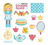 Door de het kijken geplaatste glasillustraties royalty-vrije illustratie Door de het kijken geplaatste glasillustraties royalty-vrije illustratie
