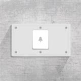 Doorbell στο γκρίζο υπόβαθρο για το γραφικό σχέδιο ελεύθερη απεικόνιση δικαιώματος Doorbell στο γκρίζο υπόβαθρο για το γραφικό σχέδιο ελεύθερη απεικόνιση δικαιώματος