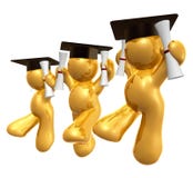 Doppia figura dell'icona di graduazione di grado royalty illustrazione gratis Doppia figura dell'icona di graduazione di grado royalty illustrazione gratis