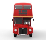 Doppio Decker Bus Isolated rosso su fondo bianco immagine stock Doppio Decker Bus Isolated rosso su fondo bianco immagine stock