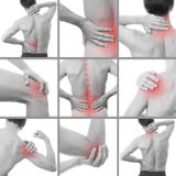 Dor no corpo de um homem fotos de stock Dor no corpo de um homem fotos de stock
