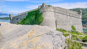 Doria Castle at Portovenere, near Cinque Terre, La Spezia, Italy stock photography Doria Castle at Portovenere, near Cinque Terre, La Spezia, Italy stock photography