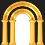 Doric realistic antique greek arch with columns vector illustration Doric realistic antique greek arch with columns vector illustration