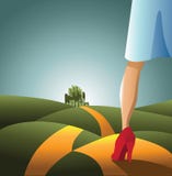 Dorothy na drodze Szmaragdowy miasto royalty ilustracja Dorothy na drodze Szmaragdowy miasto royalty ilustracja