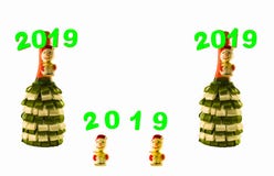 Dos botellas adornadas con las cintas en el fondo blanco imágenes de archivo libres de regalías Dos botellas adornadas con las cintas en el fondo blanco imágenes de archivo libres de regalías