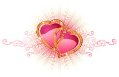 Dos corazones/vector del amor libre illustration Dos corazones/vector del amor libre illustration