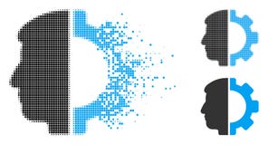 Dot Halftone Android Head Icon de disparition illustration libre de droits Dot Halftone Android Head Icon de disparition illustration libre de droits