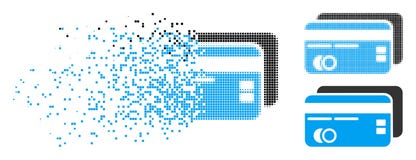 Dot Halftone Bank Cards Icon de dissolution illustration de vecteur Dot Halftone Bank Cards Icon de dissolution illustration de vecteur