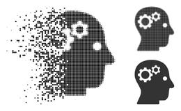 Dot Halftone Intellect Gears Icon rotto royalty illustrazione gratis Dot Halftone Intellect Gears Icon rotto royalty illustrazione gratis
