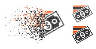 Dot Halftone Money Icon de désintégration illustration stock Dot Halftone Money Icon de désintégration illustration stock