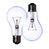 Double Blue Lamp Bulb Royalty Free Stock Photo