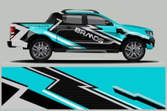 Double cabin Truck Wrap design vector illustration Double cabin Truck Wrap design vector illustration