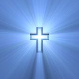 Double cross symbol blue light flare